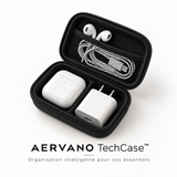 Aervano TechCase™ — Organiseur de chargeur et câbles