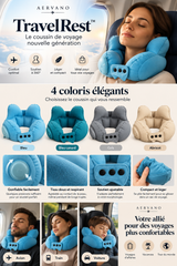 Aervano TravelRest™ — Coussin de voyage 360°